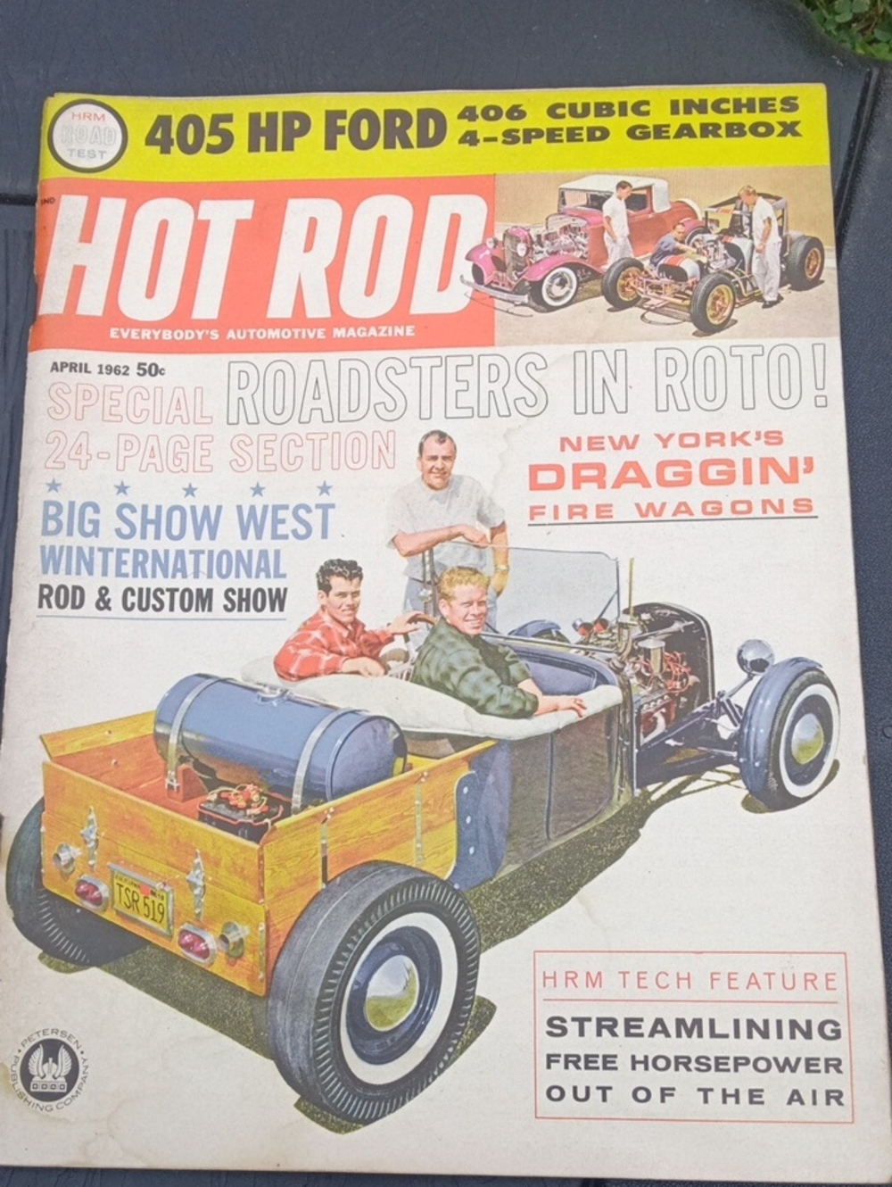 Vtg Hot Rod Magazine April 1962